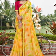 Graceful Printed Saree with Blouse Piece for Modern Ethnic Fashion | PRM-JAGRATA