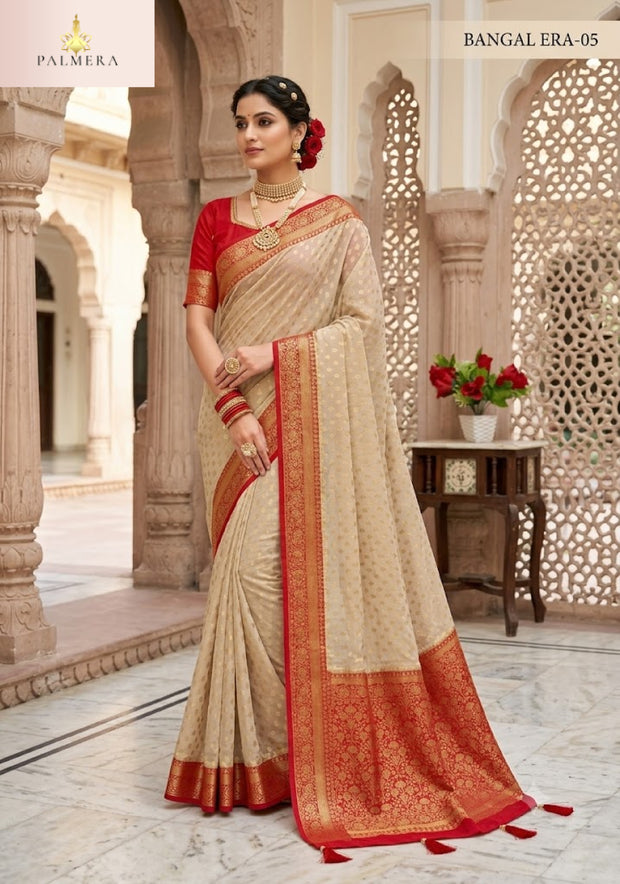 Bangal Era Nylon Saree with Blouse for Premium Ethnic and Designer Wear | ALL-BANGAL ERA-05