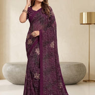 Fashionable Printed Saree with Blouse Piece for Festive Collection  | RDD-JYOTHI
