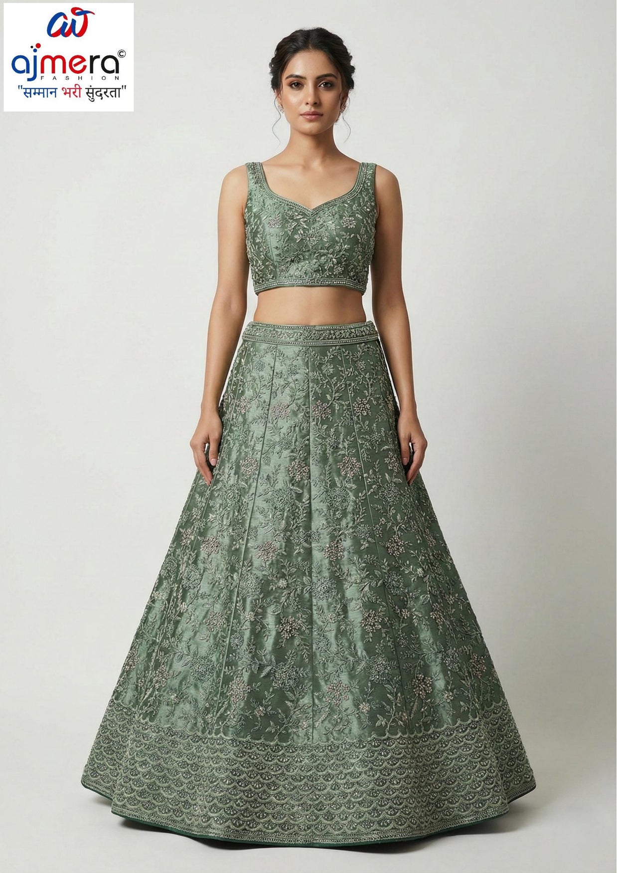 Jimmy Embroidery Lehenga Choli Manufacturer Supplier Exporter|AKJ-MAHI-1482
