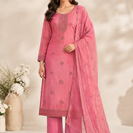 Premium Mal Chanderi Unstitched Suit Set | VAA-BONDING