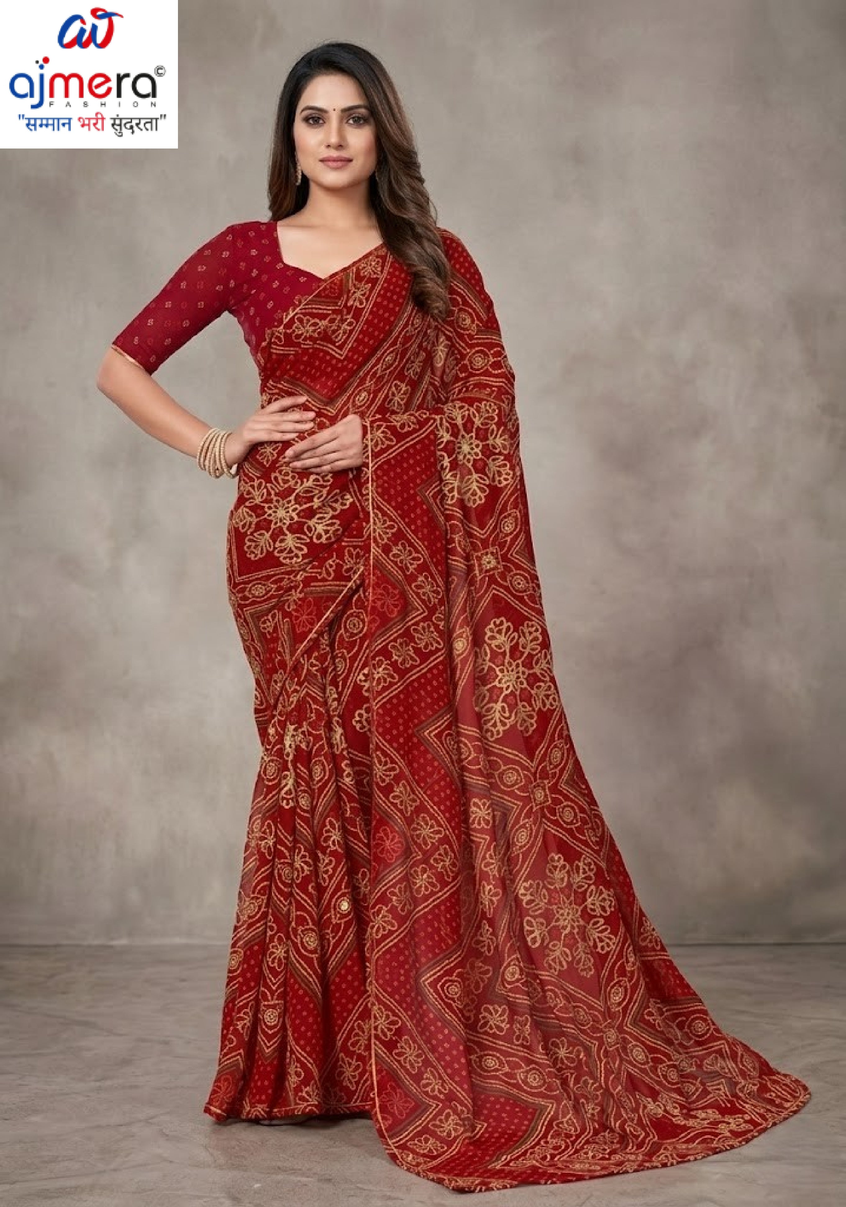 Contemporary Printed Saree with Blouse Piece for Premium Wear | RMF-SUHAGAN VOL-3