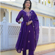 Designer Embroidered Pakistani Suit Set for Women | FSP-K2854
