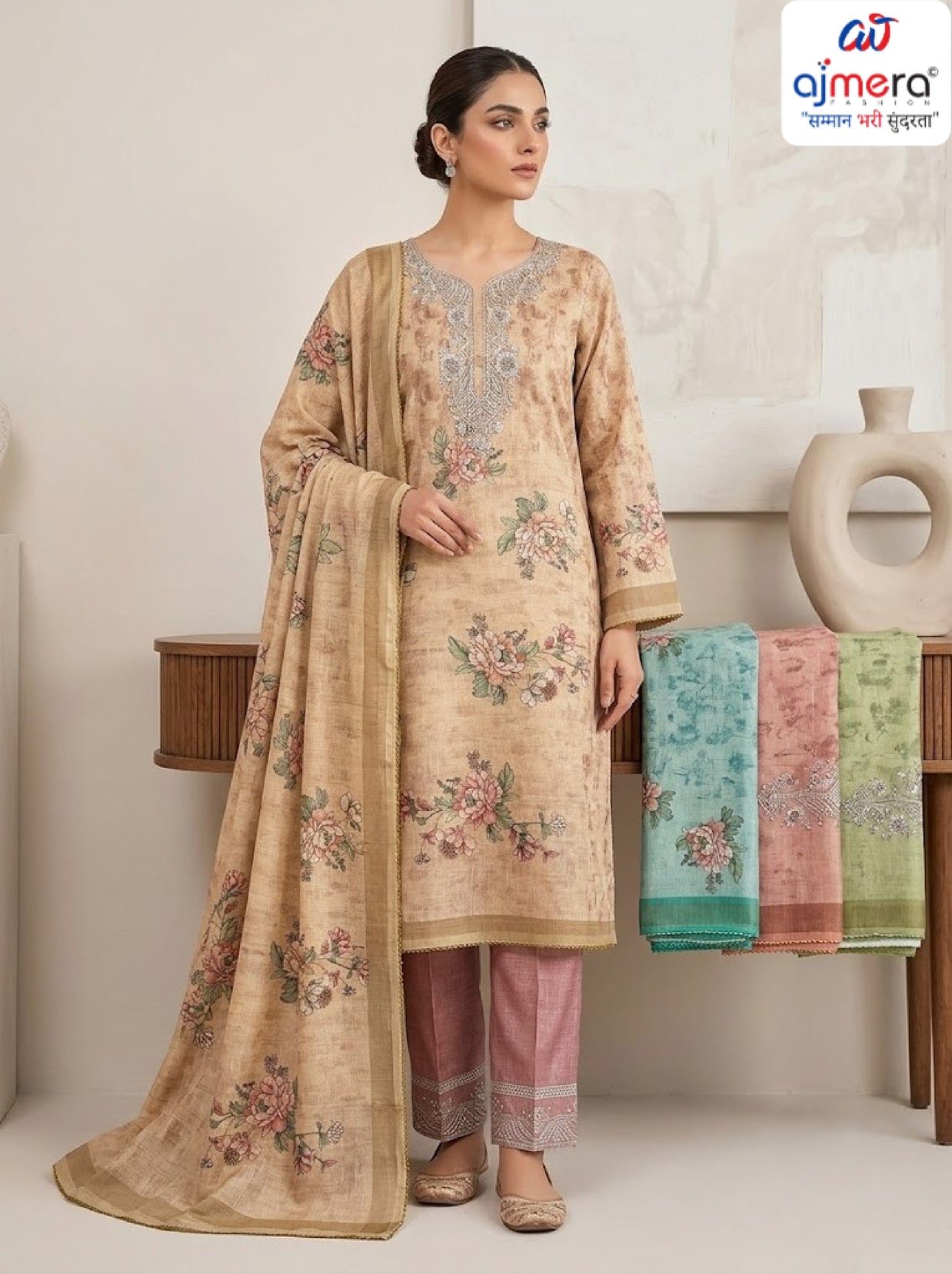 Premium Linen Unstitched Suit Set | VAA-MASTER KEY