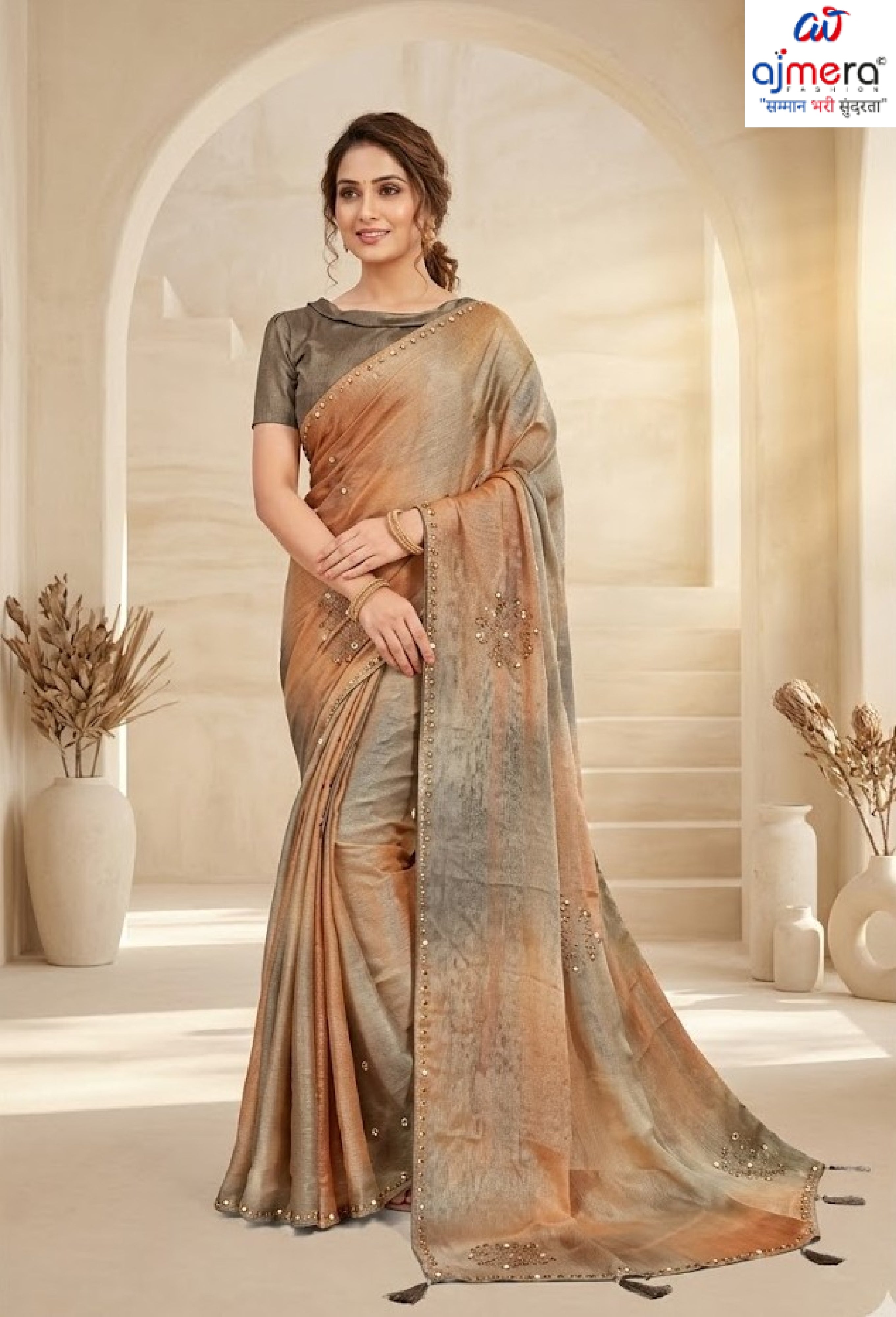 Graceful Printed Saree with Blouse Piece for Modern Ethnic Fashion | RDD-BHARGAVI