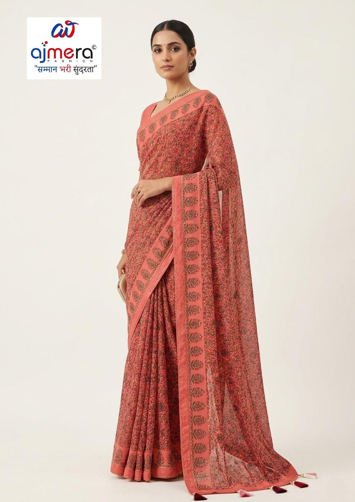Stylish Printed Saree with Blouse Piece for Traditional Celebrations  | WLN-LEVIS-3006