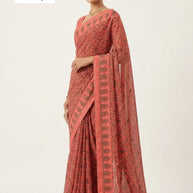 Stylish Printed Saree with Blouse Piece for Traditional Celebrations  | WLN-LEVIS-3006