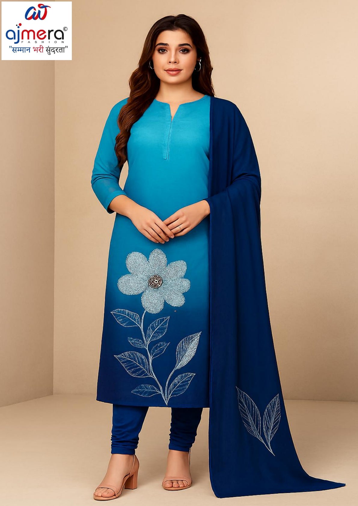 Premium Silk Unstitched Suit Set | KVV-ROSE SILK-A