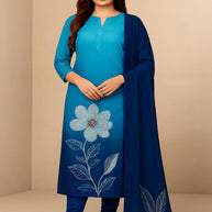 Premium Silk Unstitched Suit Set | KVV-ROSE SILK-A
