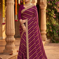 Dyed Matching Saree in Surat without Blouse for Premium Ethnic and Traditional Wear | JP-KITKAT