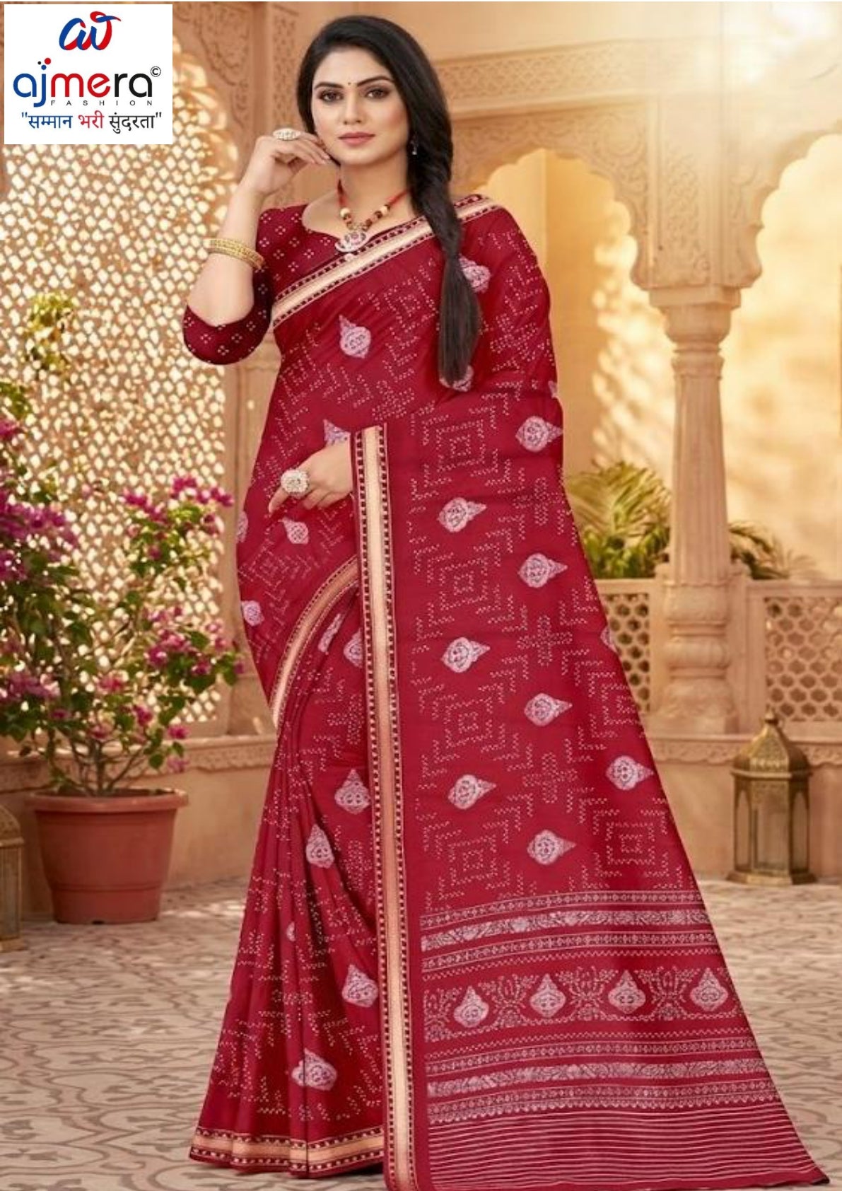 Classic Printed Saree with Blouse Piece for Timeless Traditional Style  | GLC-TARA RAM PAMPAM