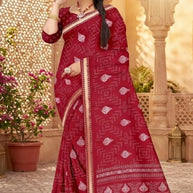 Classic Printed Saree with Blouse Piece for Timeless Traditional Style  | GLC-TARA RAM PAMPAM