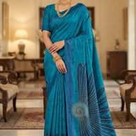 Graceful Printed Saree with Blouse Piece for Modern Ethnic Fashion  | SSR-HOSHIAR