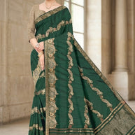Designer Jacquard Silk Saree with Blouse Piece for Traditional Occasions | DNA-SHARBATI