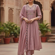 Graceful Designer Palmera Ethnic Kurti Set for Women | MIK-305C