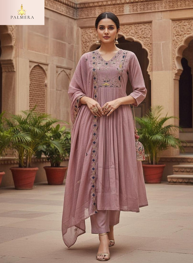 Graceful Designer Palmera Ethnic Kurti Set for Women | MIK-305C
