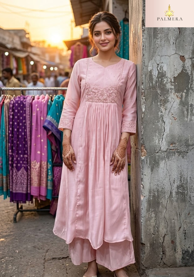 Elegant Designer Palmera Kurti Set for Women | MIK-353B