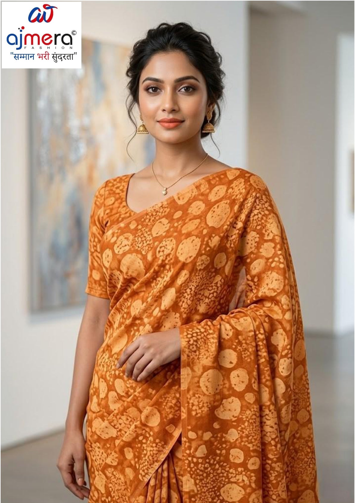 Chic Printed Saree without Blouse for Sophisticated Ethnic Style  | SSR-SOPHIA