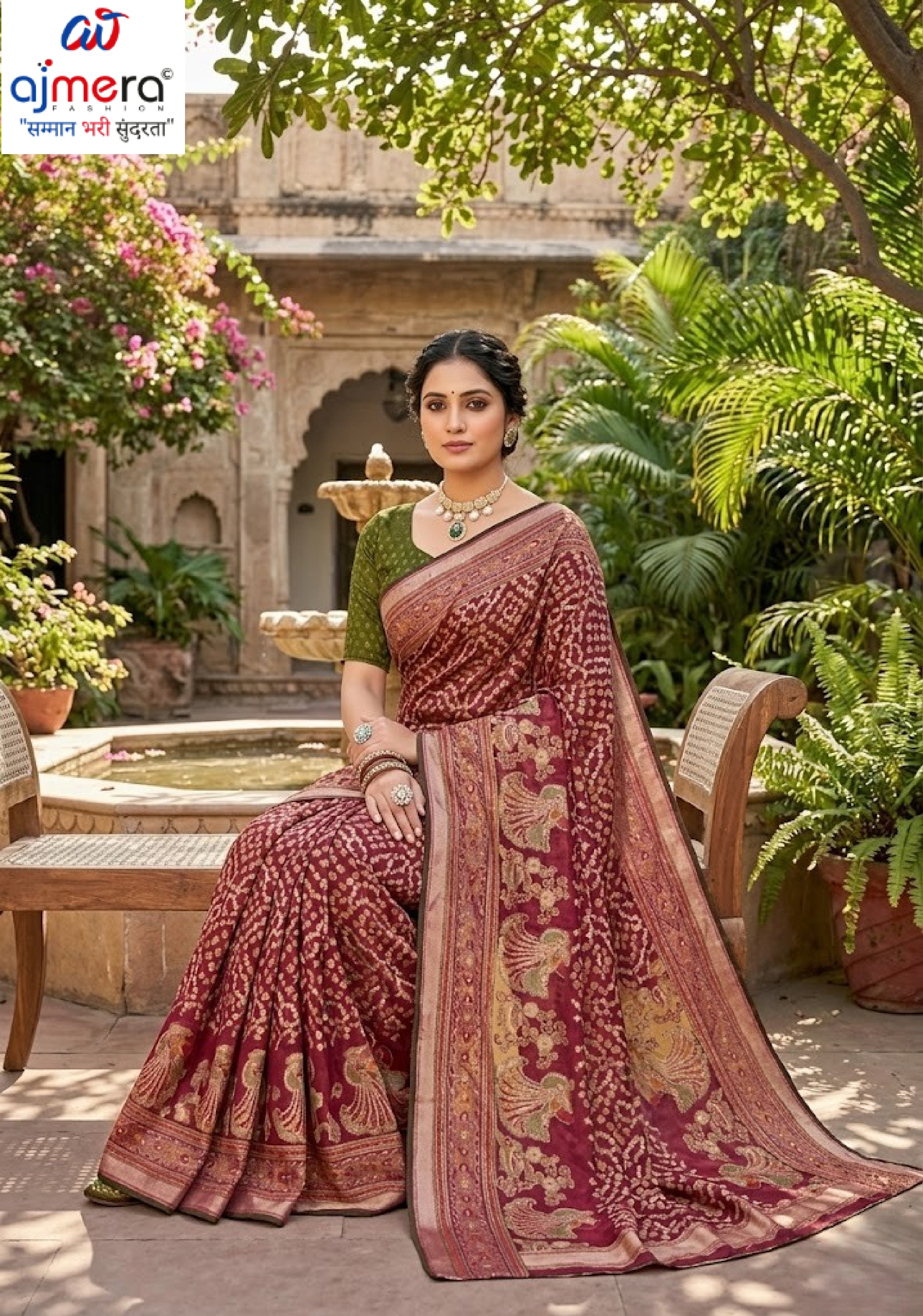Classic Printed Saree with Blouse Piece for Timeless Traditional Style | VDT-ZOYA BRASSO-20