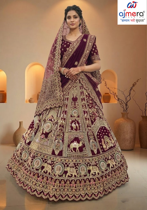 Best Silk Embroidery lehenga Manufacturer in India | VCE-MT-32