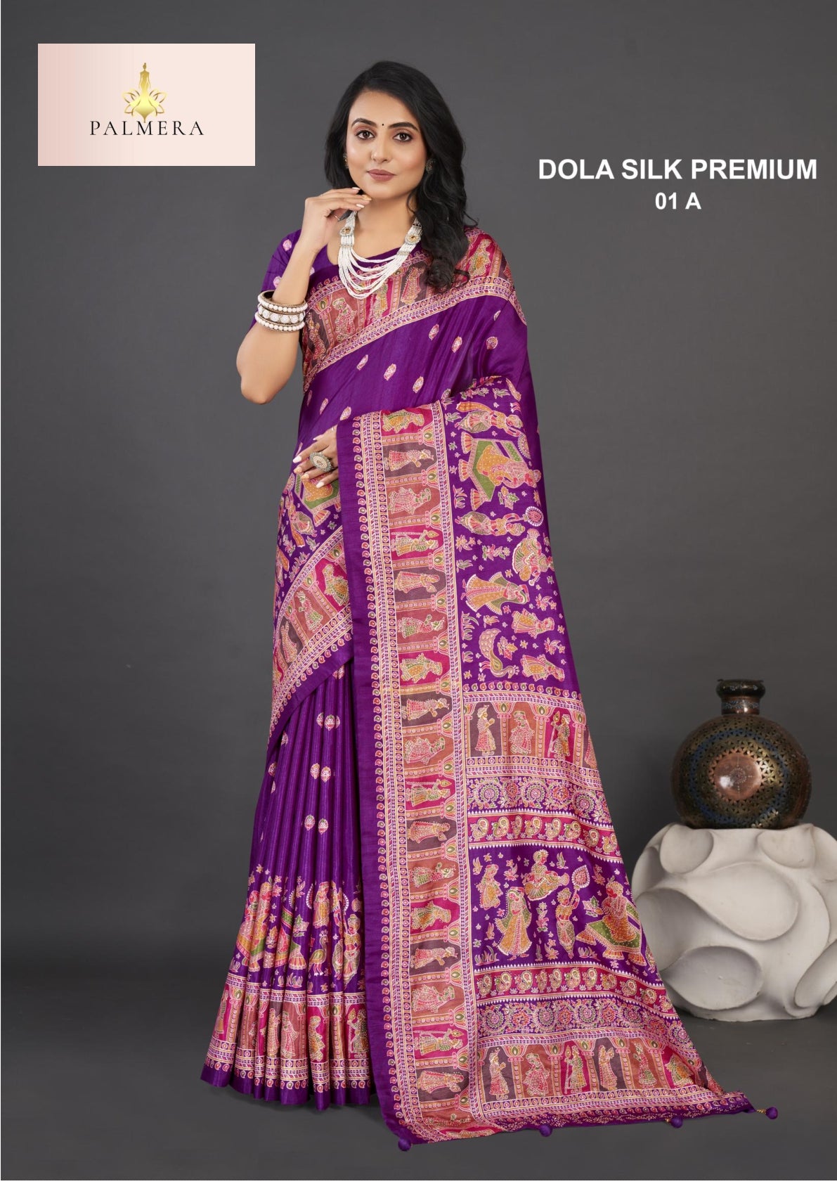 Dola Silk Premium Art Silk Saree with Blouse for Premium Ethnic Wear | ALL-DOLA SILK PREMIUM-01