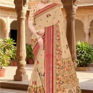 Classic Printed Saree with Blouse Piece for Timeless Traditional Style | GLC-KANCHI SILK-1