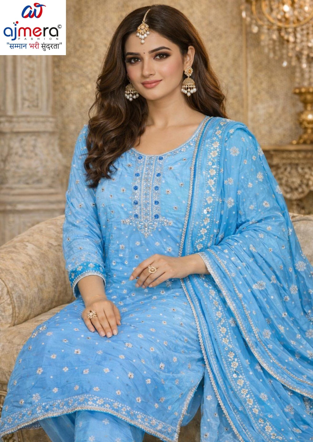 Elegant Designer Unstitched Suit Set | SVI-RSE 3189