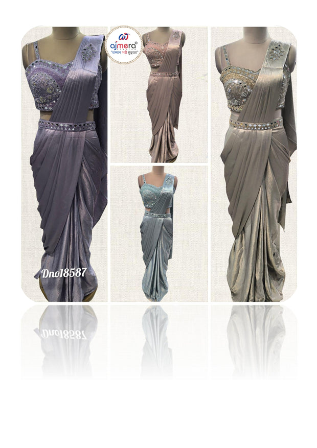 Designer Satin Gown for Women | SDO-218587