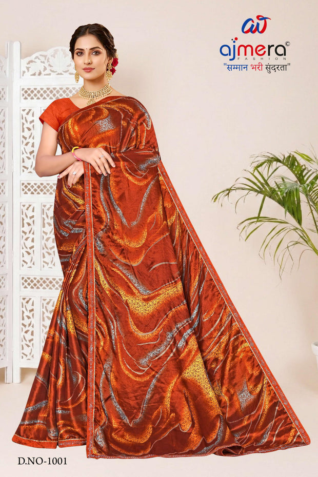 Contemporary Printed Saree with Blouse Piece for Premium Wear | SNR-SPACE