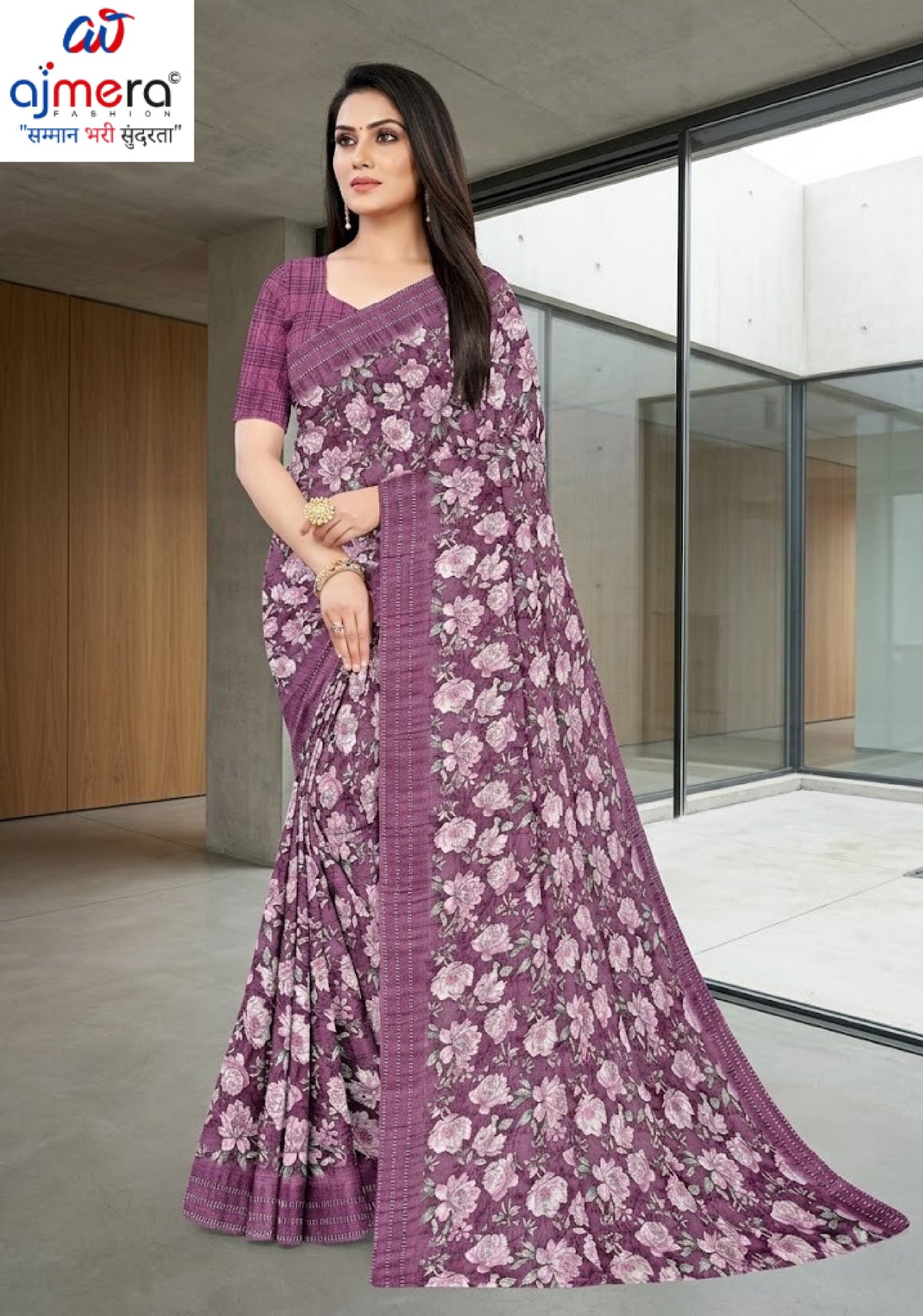 Stylish Printed Saree with Blouse Piece for Traditional Celebrations  | GLC-NIRALI