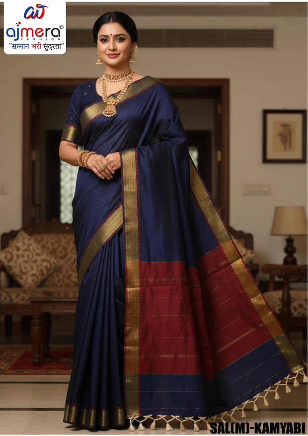 Indian Dyed Matching Saree with Blouse Piece for Premium Ethnic and Traditional Wear | SAL(M)-KAMYABI