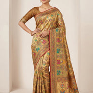Premium Border Jacquard Silk Saree With Blouse Piece | PGT-AYRA