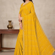 Fandy Fancy Lycra Matching Saree with Blouse Piece for Premium Ethnic and Traditional Wear | RAL-ISHIKA