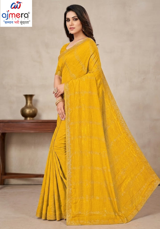 Fandy Fancy Lycra Matching Saree with Blouse Piece for Premium Ethnic and Traditional Wear | RAL-ISHIKA