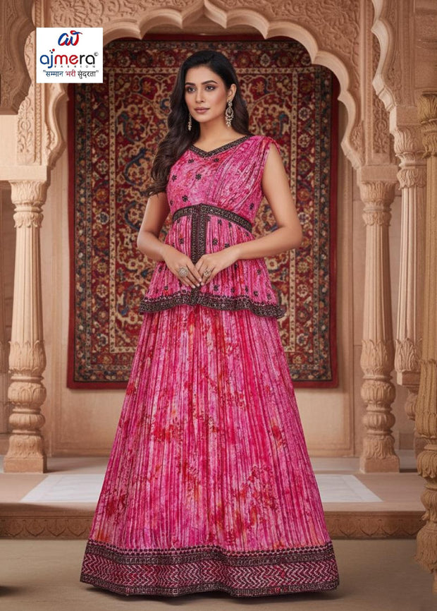 Elegant Chinon Designer Party Wear Gown for Women | SHP-ADDA-46