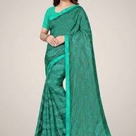 Lycra Dyed Matching Saree Wholesaler with Blouse Piece for Premium Ethnic and Traditional Wear | ATF-FIVE STAR