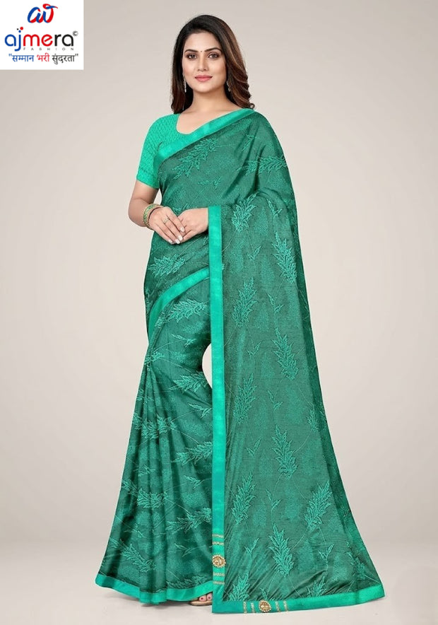 Lycra Dyed Matching Saree Wholesaler with Blouse Piece for Premium Ethnic and Traditional Wear | ATF-FIVE STAR