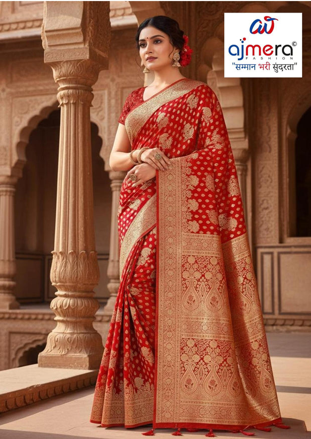 Occasion Jacquard Silk Saree With Blouse Piece | MTE-25105