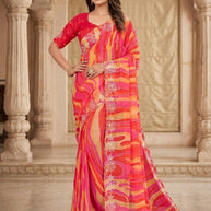 Graceful Printed Saree with Blouse Piece for Modern Ethnic Fashion  | RDD-DHWANI