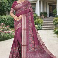 Elegant Printed Saree with Designer Blouse Piece for Festive Wear  | RDD-MAHARANI VOL-01