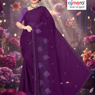 Fancy Lycra Matching Saree with Blouse Piece for Premium Ethnic and Traditional Wear | VKM-HOLIKA