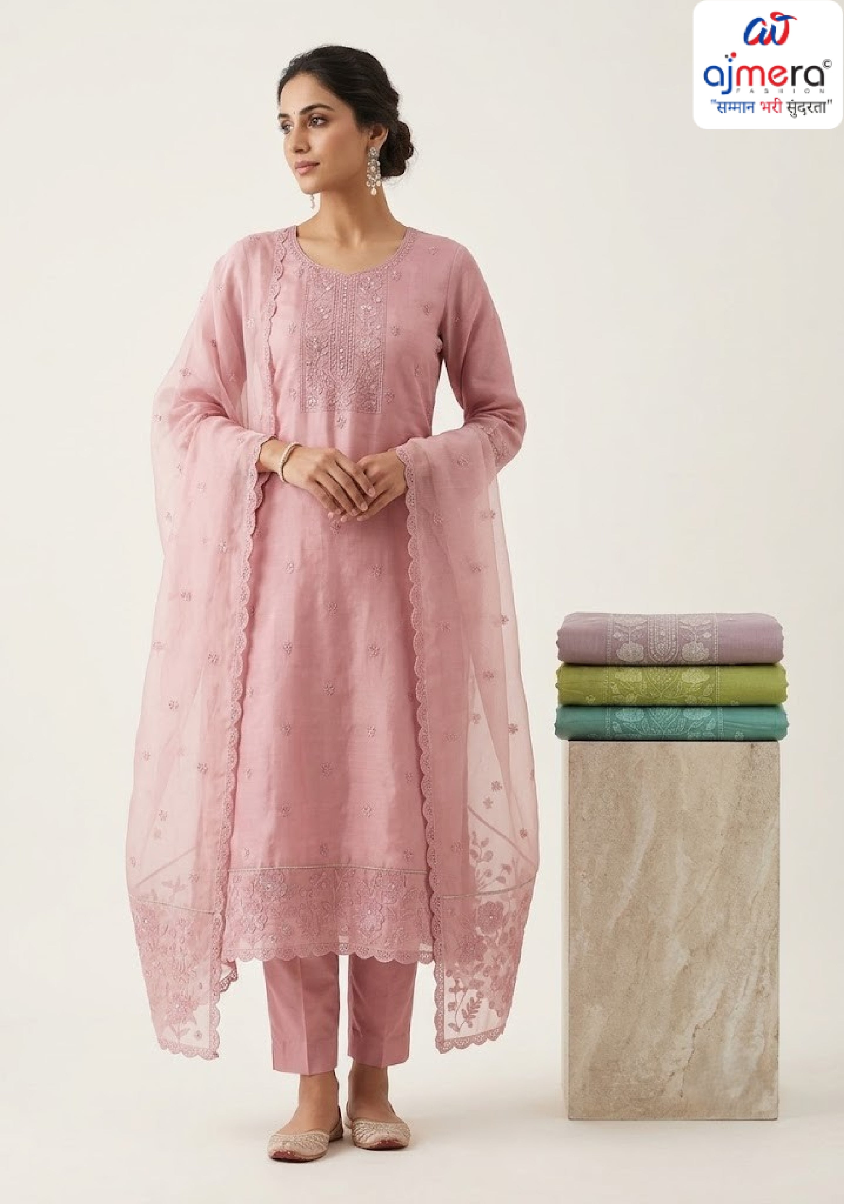 Premium Chanderi Dress Material Wholesale Collection | VAA-GLAMOUR