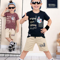 Wholesale Kids T-Shirt Pant Set | RMC-1268AB-M/L/XL