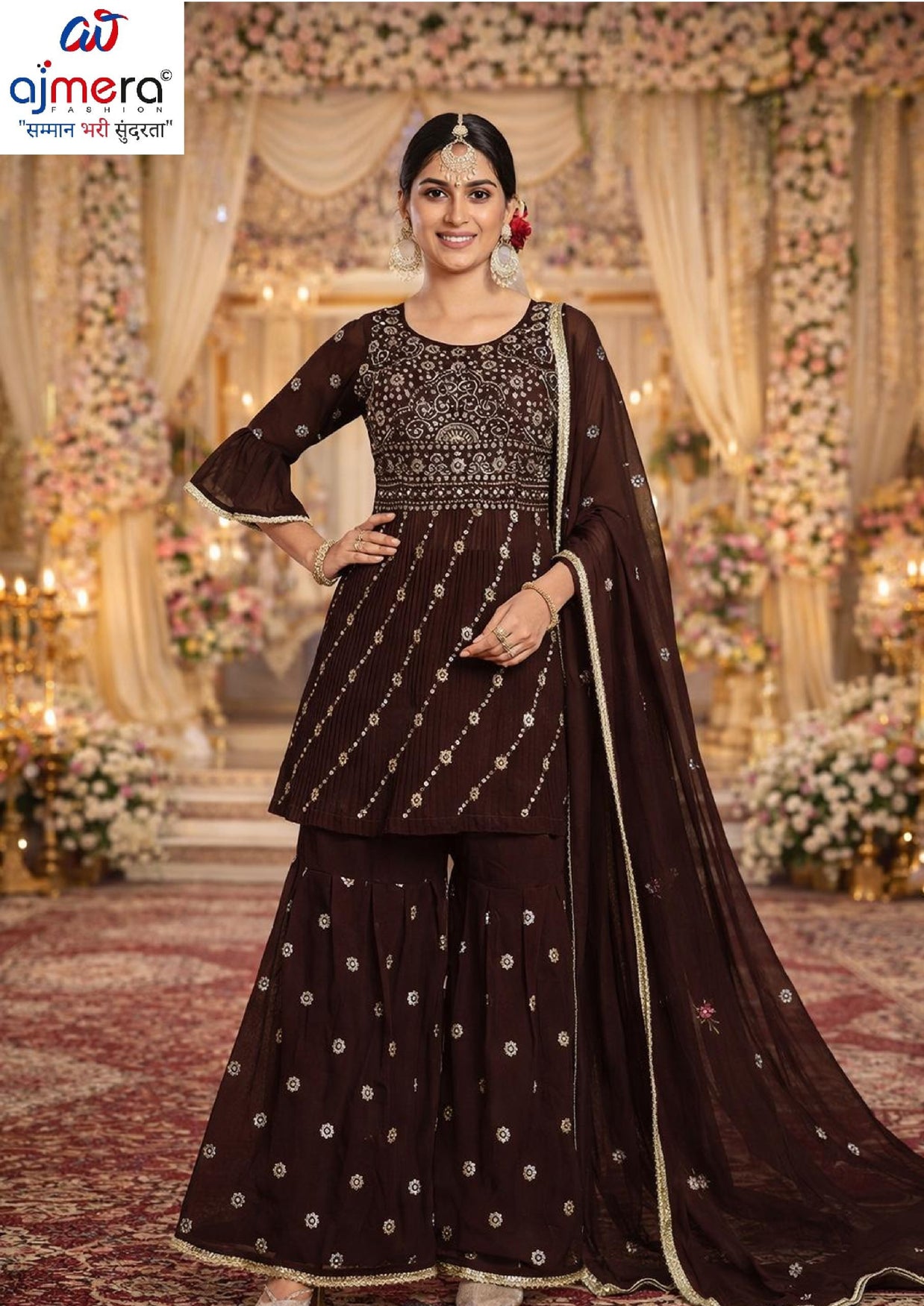 Elegant Georgette Designer Party Wear Gown for Women | SHP-NUSHRUT