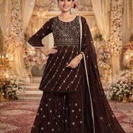 Elegant Georgette Designer Party Wear Gown for Women | SHP-NUSHRUT