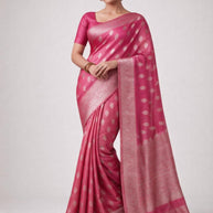 Exclusive Jacquard Silk Saree with Blouse Piece for Premium Cultural Wear | DS-ROSE-1