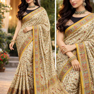 Ganga Blended Silk Saree with Blouse for Premium Ethnic and Designer Wear | ALL-GANGA-04