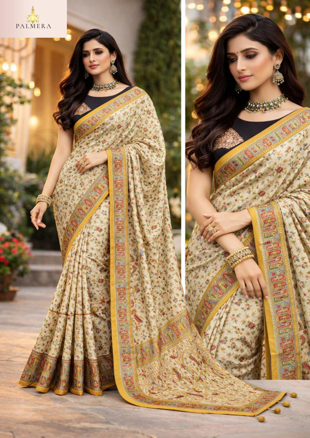 Ganga Blended Silk Saree with Blouse for Premium Ethnic and Designer Wear | ALL-GANGA-04