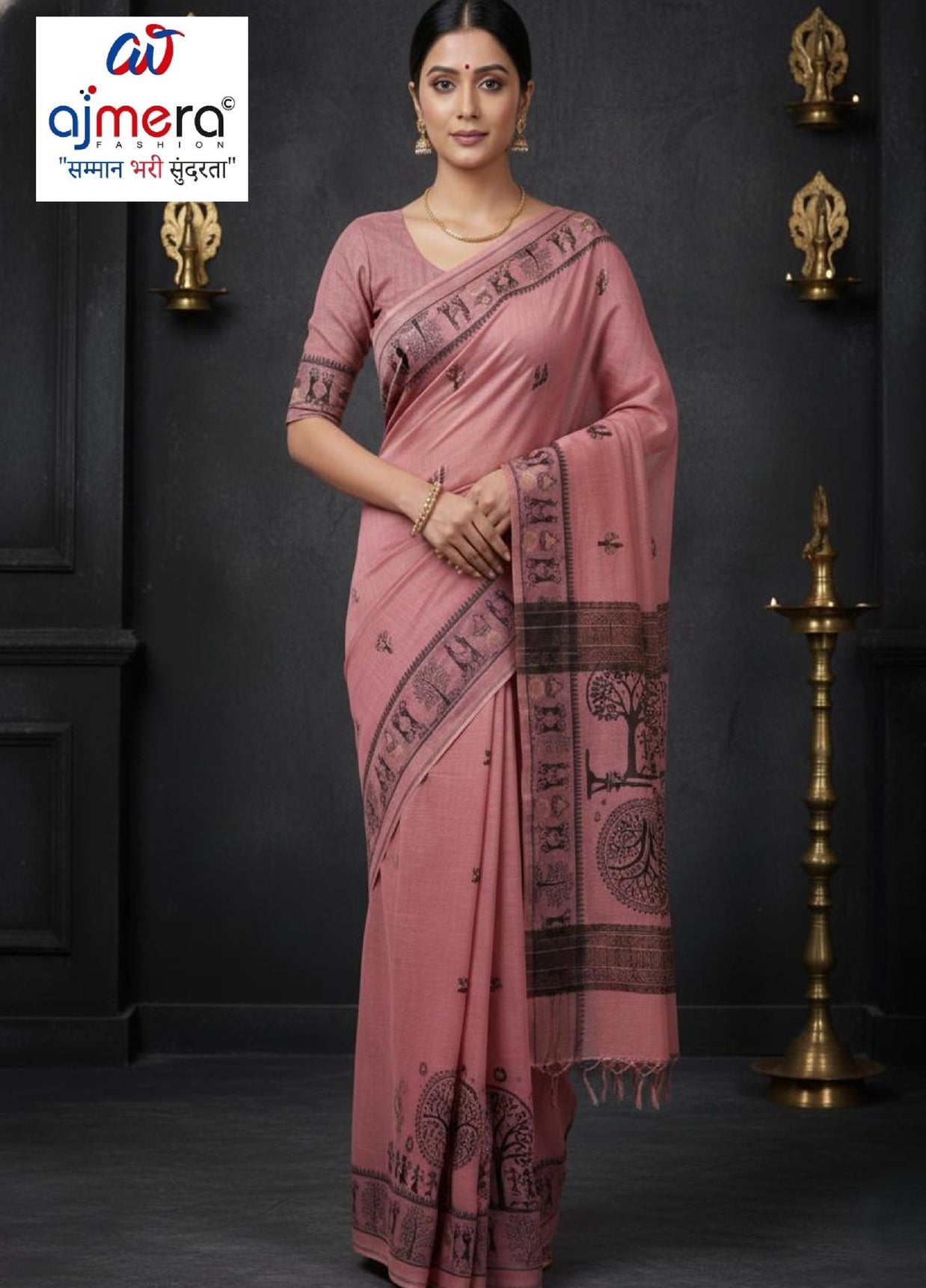 Woven Rapier Silk Matching Saree With Blouse Piece | DS-COTTON SILK