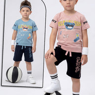 Wholesale Boys Printed T-Shirt & Pant Set | RMC-1255-22X26